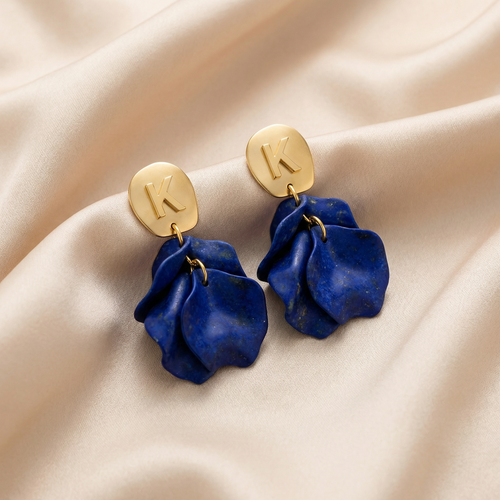 Sapphire Petal Earrings